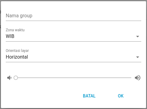Form tambah/edit grup media player